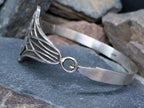 Vintage Sterling Silver Ra God ofCreation Bangle Bracelet - Egyptian - 21.7g