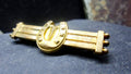 Antique GOLD Front HORSESHOE BROOCH - Good luck, mourning, Victorian Curios
