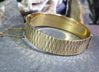 Vintage 22ct Gold on Sterling SILVER BANGLE Bracelet - 1967 - 39.2g