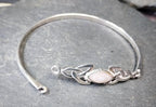 Kit Heath Sterling SILVER BANGLE Bracelet - with Mother Of Pearl - 8.9g