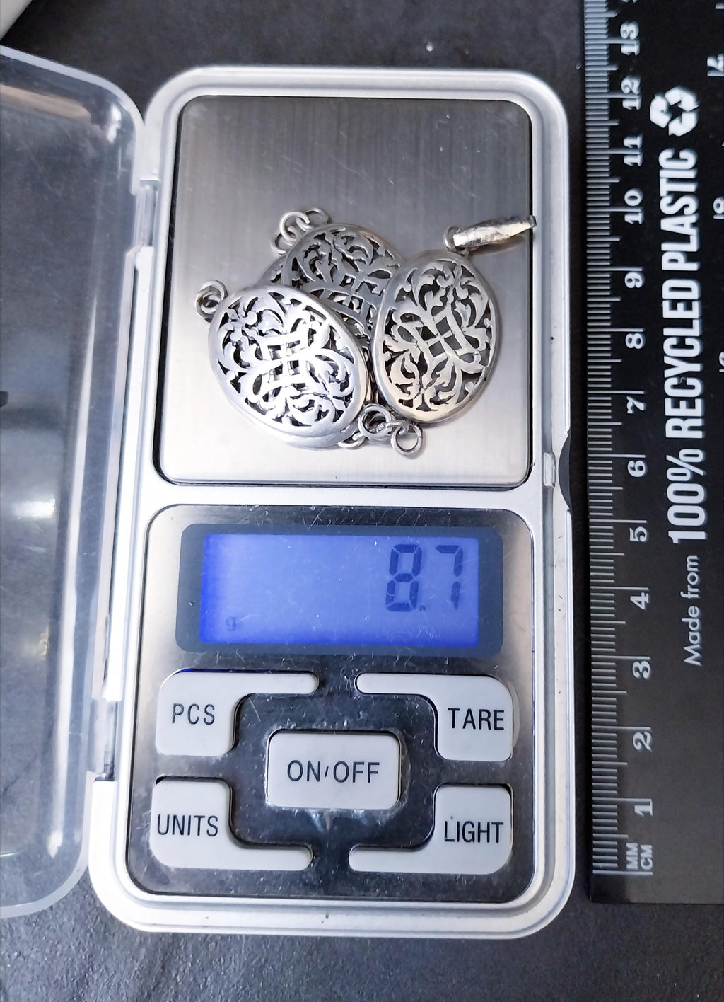 Vintage Silver Panel Bracelet - Victorian Style 18cm - 8.7g