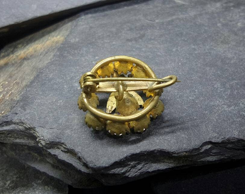VICTORIAN FLY Insect BROOCH - Pinchbeck Pin and Paste stones