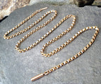 Antique Victorian 9ct GOLD ROLO BELCHER Chain Necklace with Barrel Clasp - 18" - 8.6g