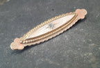 ANTIQUE VICTORIAN BROOCH - Sweetheart, Memorial - 9ct Rose Gold fronted - 4.2g