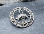 VICTORIAN Solid Silver BROOCH - Basket of Flowers - 2.6g