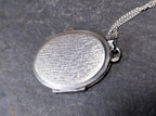 Sterling SILVER LOCKET Necklace - Geometric Sunburst on 18" Chain - 12.2g