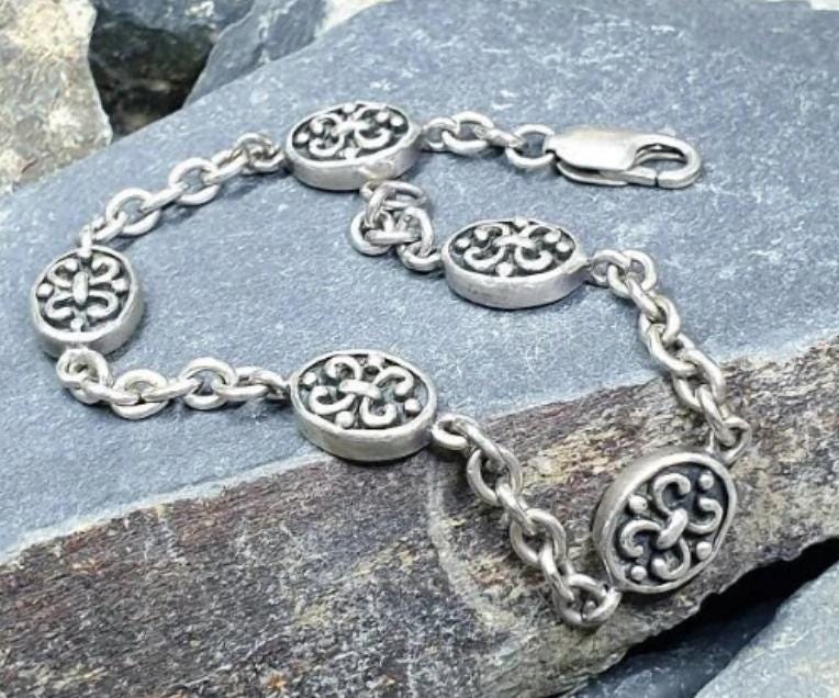 Vintage STERLING SILVER CELTIC Bracelet - 20cm - 13.9g