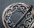 SILVER CELTIC Infinity Knot Brooch with Rose Surround - 4.8g