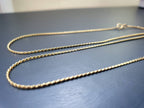 9ct GOLD Snake Style CHAIN Necklace - 18" Long - Hallmarked - 2.7g