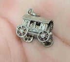 Vintage Silver COWBOY / GYPSY WAGON Charm - Opens Up - Bracelet - 5.1g