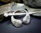 CELTIC PENANNULAR Brooch, - Viking Sterling Silver -  Shawl pin - 5.5g