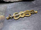 Victorian BOW BROOCH - pinchbeck with Paste Stone - 3.3g