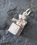 Sterling Silver Jack in a Box Toy Charm for Bracelet or Pendant - 2g