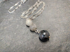 Sterling SilverTriple Drop Beads Necklace Pendant on 18" Chain - 4.9g