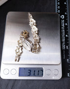 Vintage Sterling Silver WATCH - Double Cat bracelet Strap 18cm - 31.2g