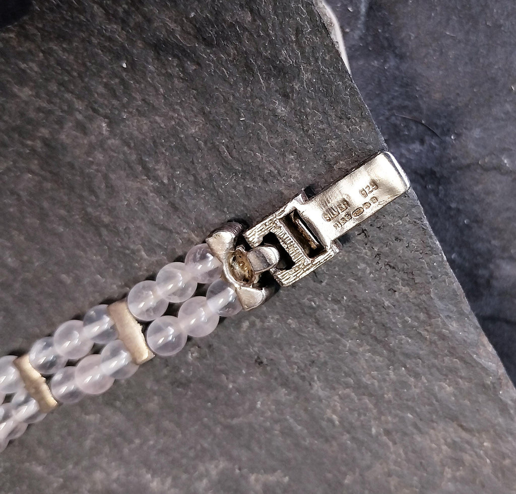 Chateau Sterling Silver Bracelet WATCH with Marcasite Opening Front 18cm - 27.8g