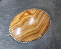 Antique Silver Banded JASPER Landscape Agate Brooch - Victorian - 18.4g