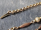 Antique Victorian 9ct GOLD Belcher Chain with Ball Bead and torpedo links 19" - 6.3g