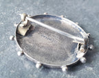 Victorian Sterling Silver Circular Brooch  - Shield Button c. 1888  - 2.9g