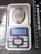 Sterling SILVER LOCKET - with Large Oval Rope Border on 20" Chain - 13g