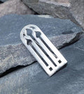 Vintage Sterling Silver Brooch - Art Deco Candles - Edinburgh Hallmarks - 5g