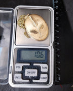 Large Vintage Gold LOCKET Necklace, Ferns - Rolled Gold with 18" Chain - 10.6g