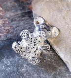 Vintage SILVER TEDDY BEAR Brooch - Sterling 3.5g