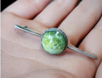 Vintage Sterling Silver Connemara Marble Brooch - Tie Pin - 4.2g