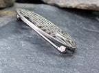 Sterling SILVER Oval Celtic ROSE Brooch - Carrick Jewellery 5.3g