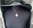 VICTORIAN CIRCLE LOCKET - Antique Pinchbeck Gilt on 16" Chain - 13.8g