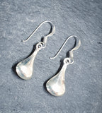 Vintage Sterling Silver Teardrop EARRINGS - Long Dangling  - 1.7g