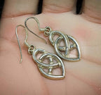Sterling Silver CELTIC KNOT Dangling Earrings - 4.8g