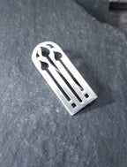 Vintage Sterling Silver Brooch - Art Deco Candles - Edinburgh Hallmarks - 5g