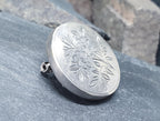 Sterling Silver Circular Brooch  - Round Button style - 8.5g