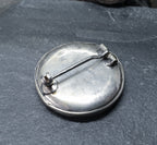 Sterling Silver Circular Brooch  - Round Button style - 8.5g
