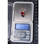 Vintage Double CARNELIAN Sterling Silver Ring - uk size N (6.5) - 4.1g