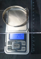 Vintage SILVER BANGLE Bracelet - circles Design - 28.2g