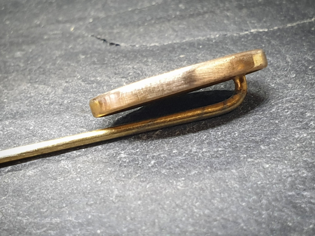 Vintage GOLD Fronted STICK PIN  - Hat or Tie  - 1.4g