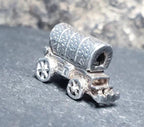 Vintage Silver COWBOY / GYPSY WAGON Charm - Opens Up - Bracelet - 5.1g