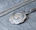 Vintage Georg Jensen St CHRISTOPHER Necklace Pendant on 18" Chain - 7.4g