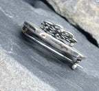 ANTIQUE SILVER BROOCH - Moving centre Spiral Star - Victorian 5.3g