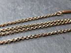 Antique 9ct GOLD ROLO BELCHER Chain Necklace with Barrel Clasp - 18 1/4" - 6.4g