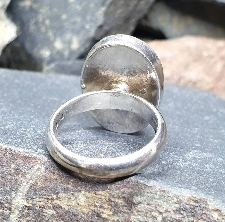 Tigers Eye RING Sterling Silver - Size uk J ( us 5) - 6.1g