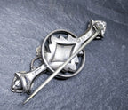 VICTORIAN tique Sweetheart Brooch - Sterling Silver Chester c 1896 - 4g