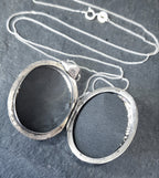 Vintage Large IVY LEAF LOCKET - Sterling Silver Hallmarked with 24" Chain - 11.5g