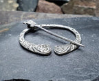 Robert Allison PENNANULAR BROOCH - Scottish Silver Shawl Pin c.1952 - 9.9g