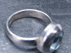 Vintage Blue Topaz RING - Sterling Silver- uk size M (us 6) - 5.4g