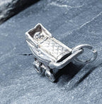 Vintage Silver BABY in PRAM Charm - Newborn 1.7g