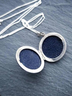 Vintage SILVER LOCKET Engraved Circular Design with 18" Chain - 5.2g