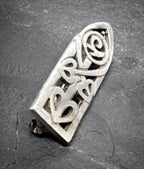 SILVER Celtic GLASGOW ROSE Brooch - Mackintosh Style Pin 3.7g